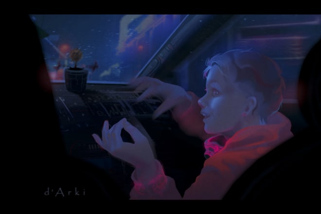 I will draw a dark or soft anime illustration and visual novel art