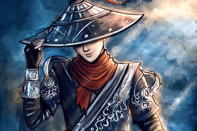 I will draw a profile pic and a background for you