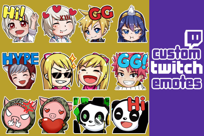 I will draw custom twitch emotes