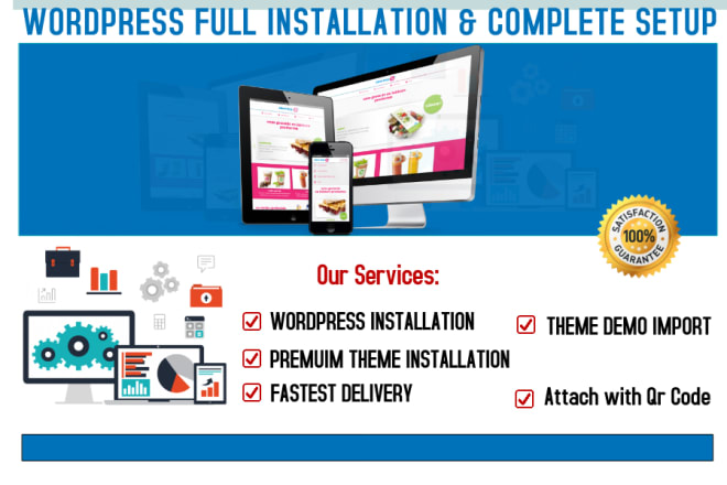 I will install wordpress and upgrade setup a theme like demo