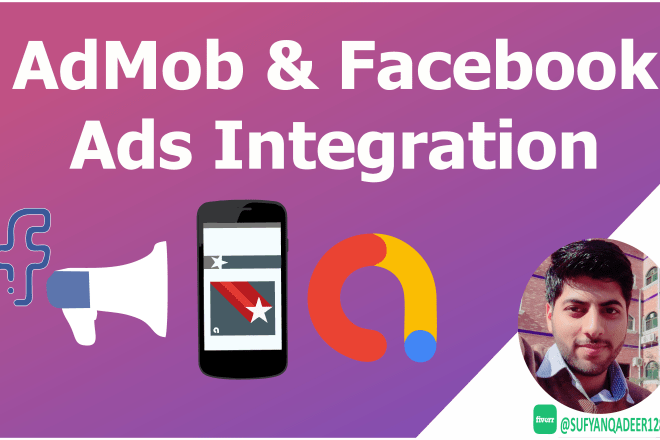 I will integrate admob and facebook ads in android app