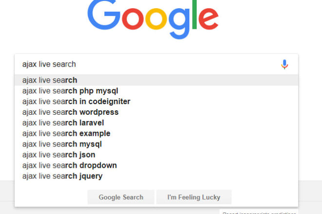 I will integrate ajax live search suggestions in to your web application javascript,php