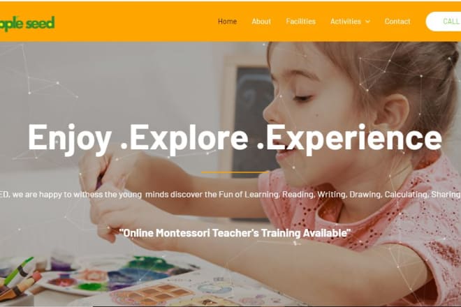 I will kinder garden school and educational wordpress elementor template