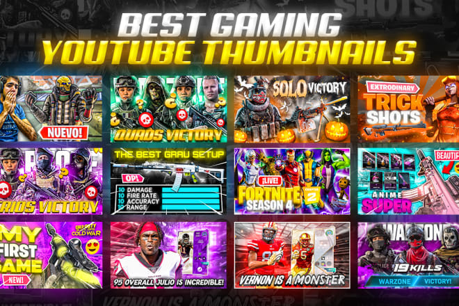 I will make professional gaming thumbnails