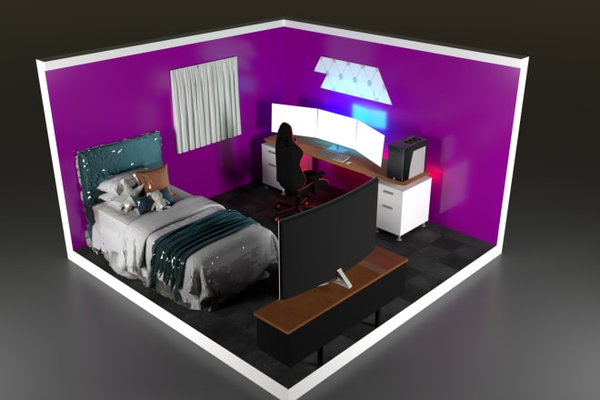 I will model your dream room into 3d