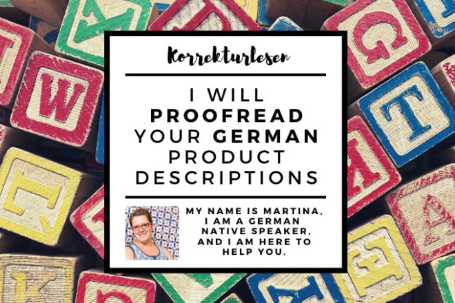 I will proofread your german product description