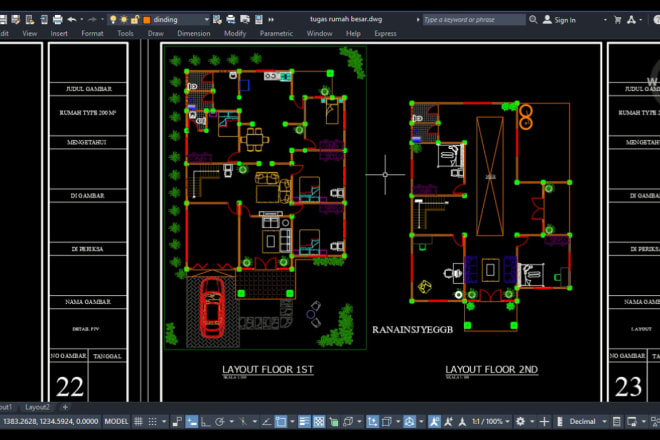 I will sale my design house 2d cad and 3d sketch v2