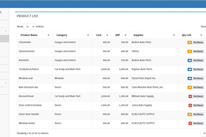 I will sales and inventory system