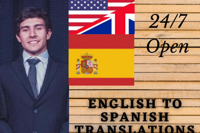 I will translate from english to spanish professionally