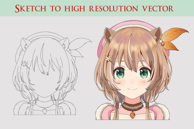 I will vector any anime image you provide me, manga or cartoon