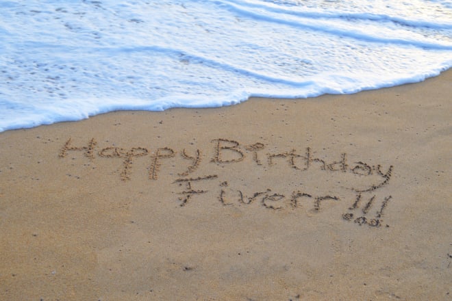 I will write anything you want on a tropical beach sand