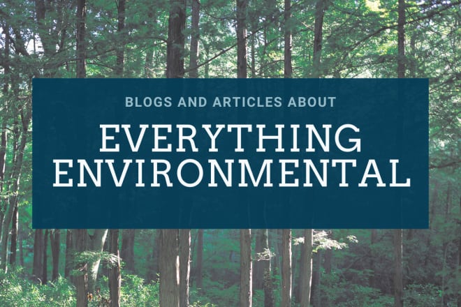 I will write blogs about anything environmental