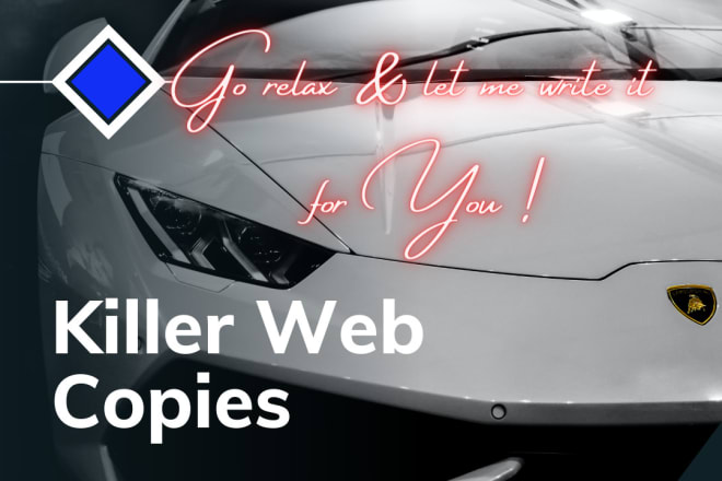 I will write killer copies for social media or website