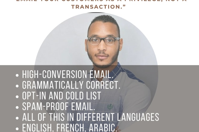 I will write marketing email campaigns in different languages