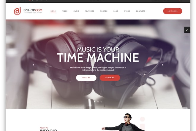 I will build wordpress music website, music, artist website, dj website