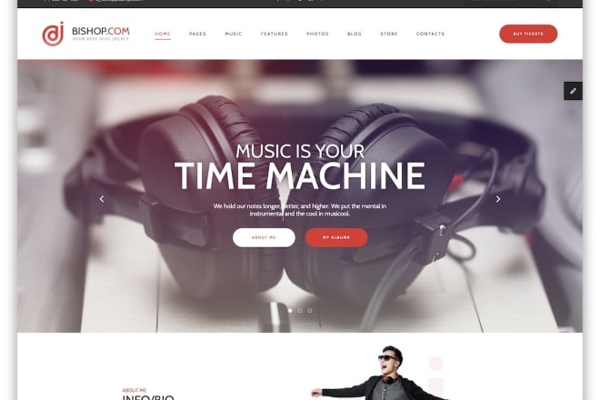 I will build wordpress music website, music, artist website, dj website