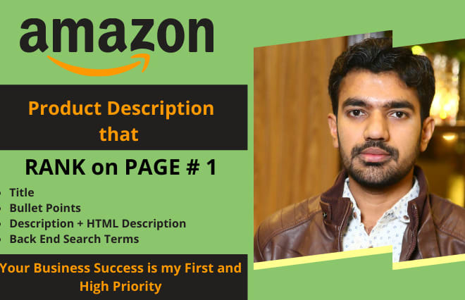 I will be your amazon product description writer