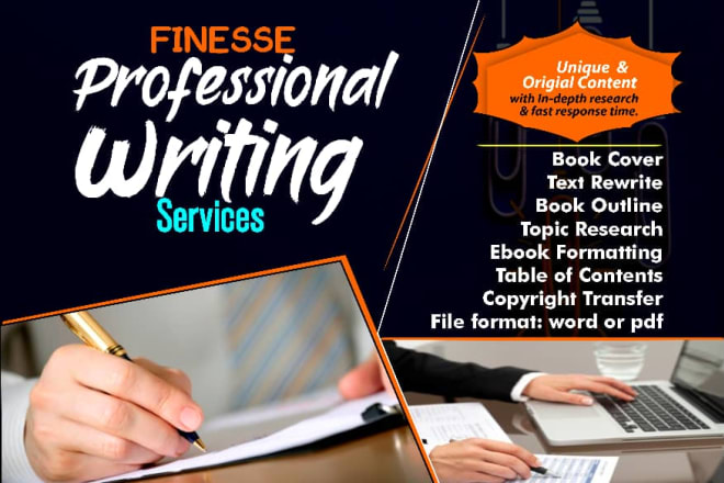 I will be your perfect writer and ghostwriter