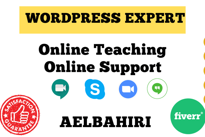 I will be your wordpress tutor, coach, trainer, guru, helper