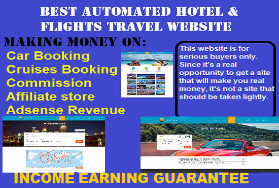 I will build automated hotel and flights travel affiliate website