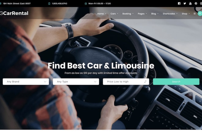 I will build car rental website taxi booking wordpress website in 12hrs