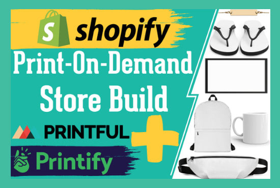 I will build premium print on demand shopify store with printful