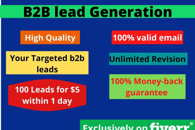 I will business email list lead generation targeted contact list