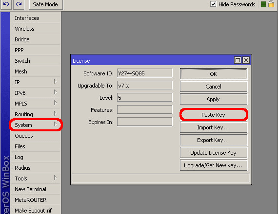 I will config mikrotik router os linux