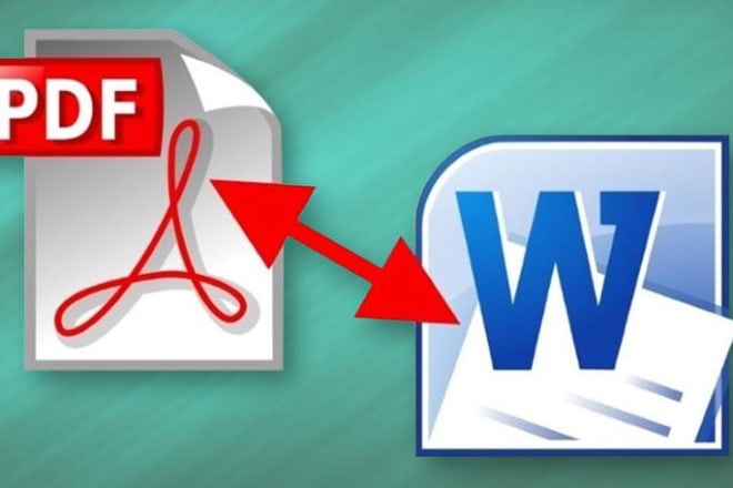 I will convert files from pdf to word or excel