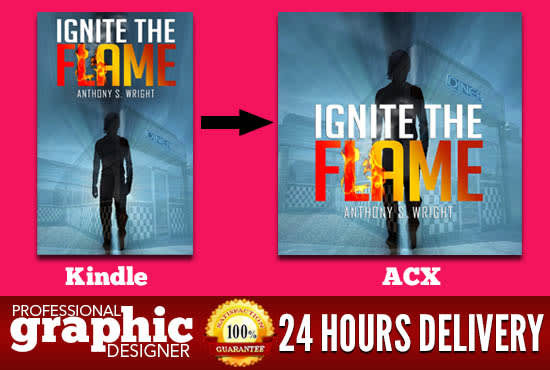 I will convert kindle to audiobook cover for acx in 24hrs