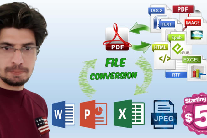 I will convert PDF to word, excel, PPT, file merge any ai, png, psd, jpg, combine, svg