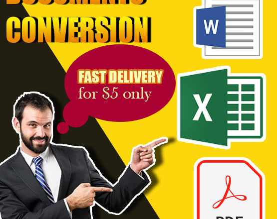I will convert pdf, word and excel