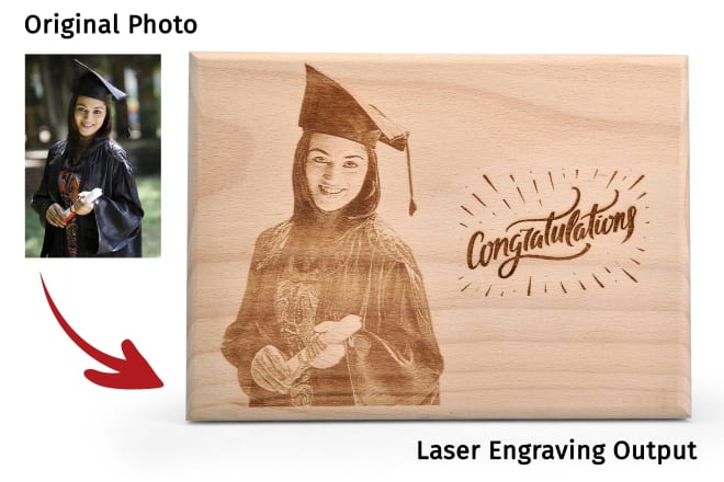 I will convert your photo to a bmp file for laser engraving on wood