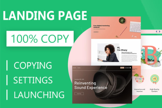 I will copy and configure landing page, HTML site