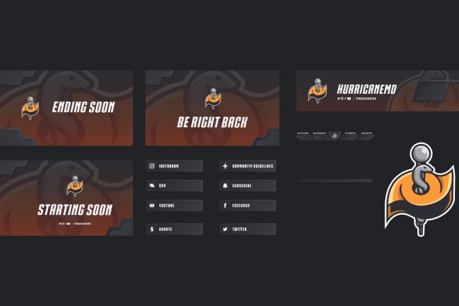 I will crate cool twitch overlay, panels, offline screen, facecam