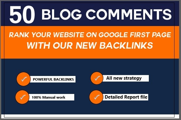 I will create 50 high quality instant blog comments backlinks