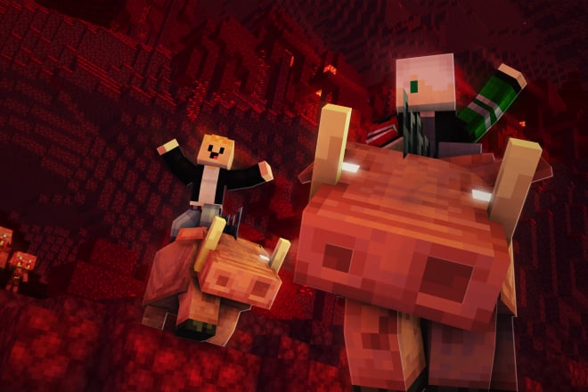 I will create a minecraft wallpaper with you and your friends