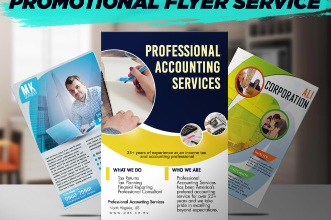 I will create a promotional or corporate business flyer