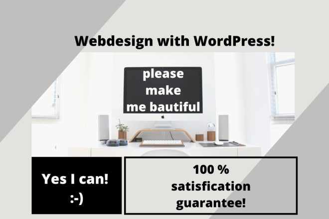 I will create a website with a 100 percent satisfaction guarantee