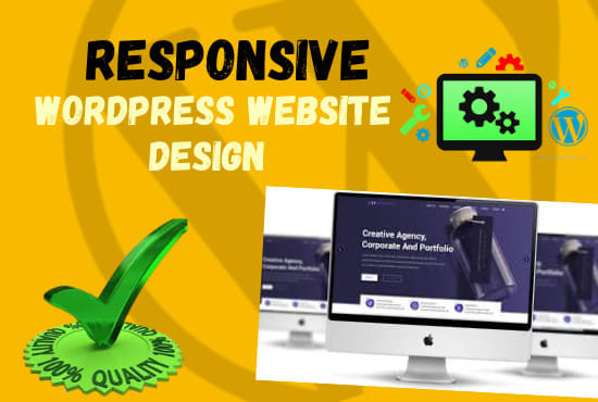 I will create and develop responsive wordpress website design