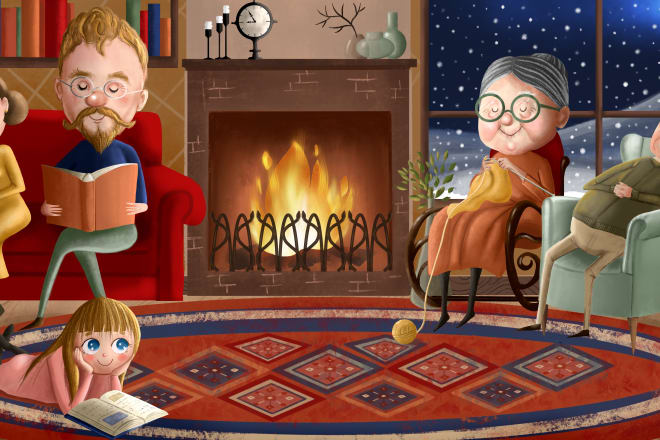 I will create children book illustrations in amazing style