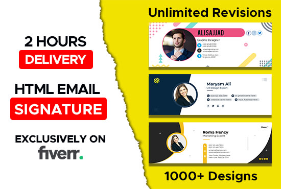 I will create clickable html email signature, outlook, gmail and apple email signature