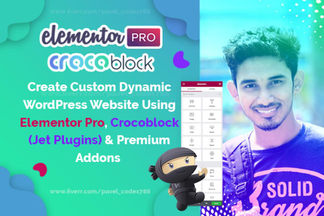 I will create dynamic wordpress website using elementor pro, crocoblock, jet plugins