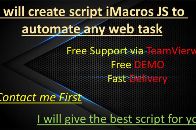 I will create imacros for automate web any task