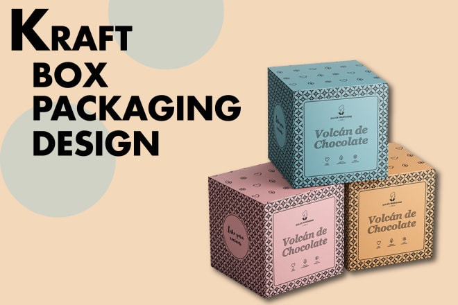 I will create kraft box, kraft packaging design