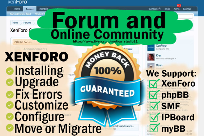 I will create, modify or upgrade xenforo phpbb smf ipboard mybb