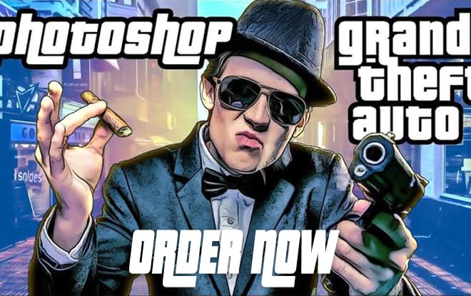 I will create portrait gta cover art graphics