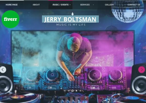 I will design a responsive dj or music website