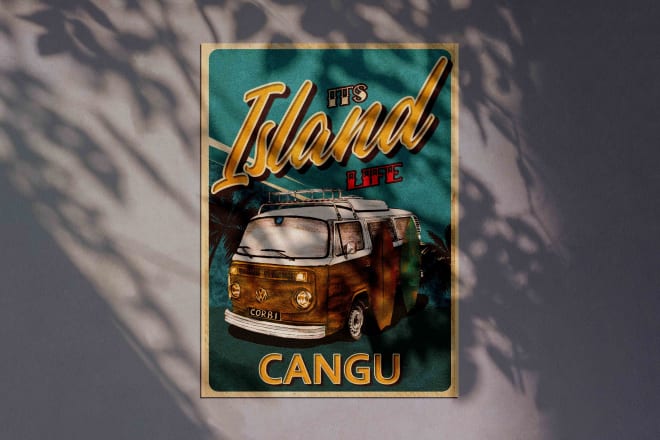 I will design an amazing vintage poster in 1 day