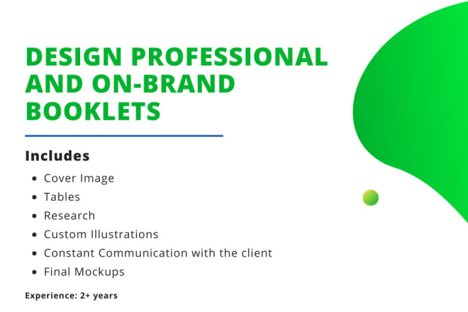 I will design booklets information packets or leaflets
